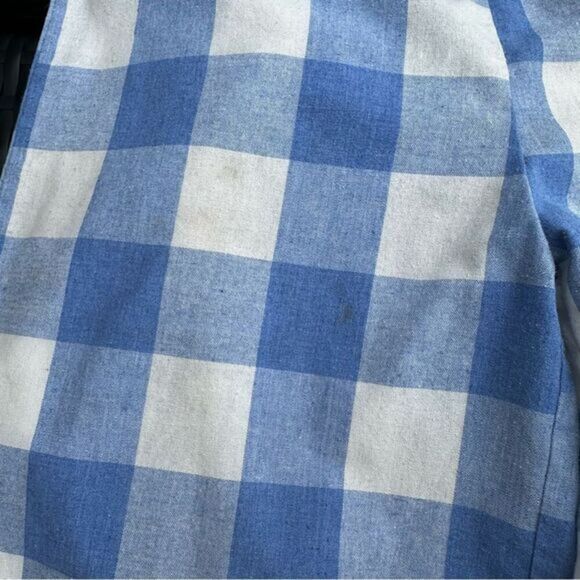 Vintage Handmade Blue Gingham Wide-Leg Pants Size XS/Small retro shabby chic - Picture 3 of 4
